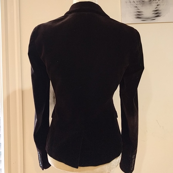 RARE color: Theory Velvet Dark Chocolate 'Off Black' Blazer - Picture 2 of 7
